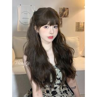 哼唧假发女长发全头套式羊毛卷假发大波浪长卷发Lolita全头套卷发