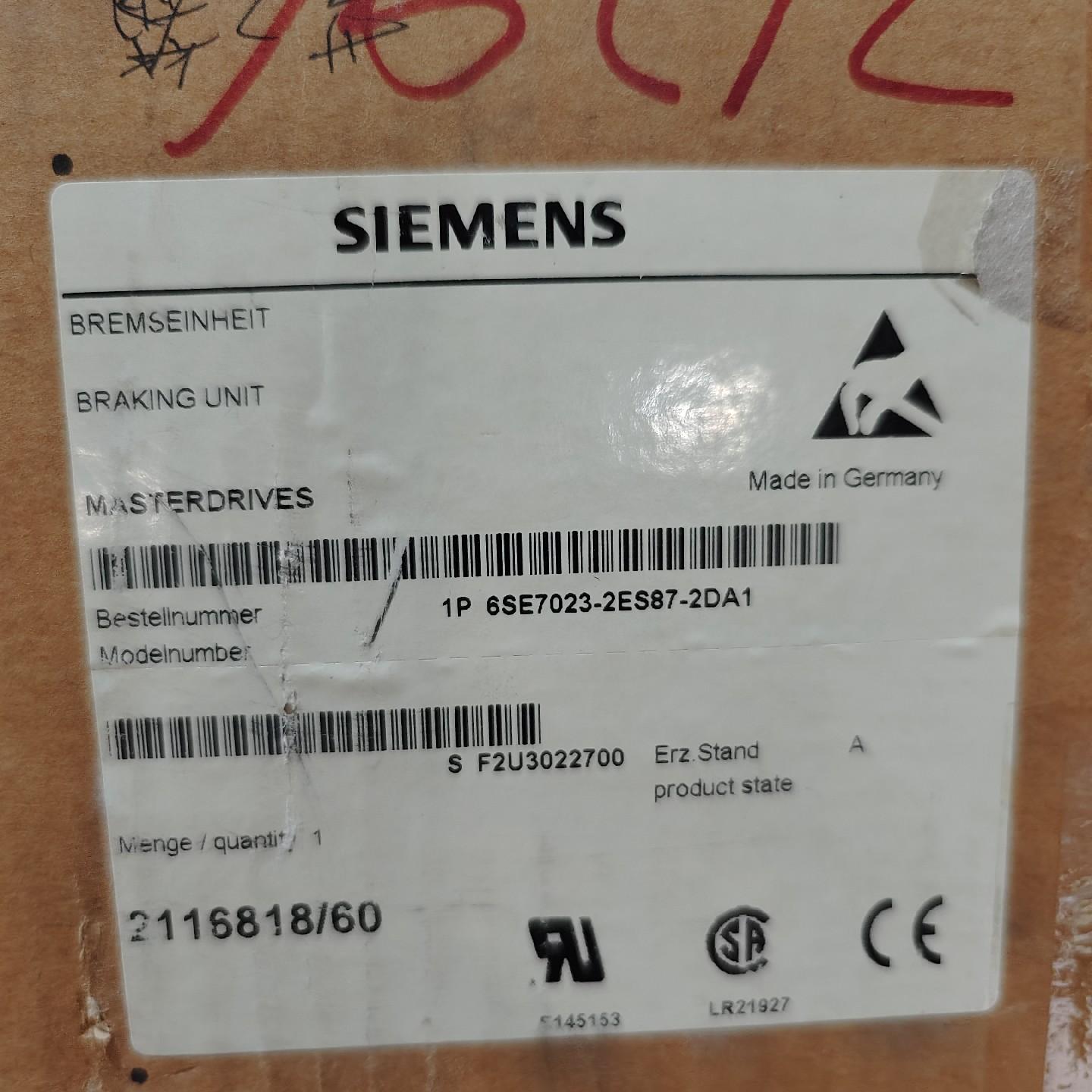 6SE7023-2ES87-2DA1工程余货实物图拍摄需