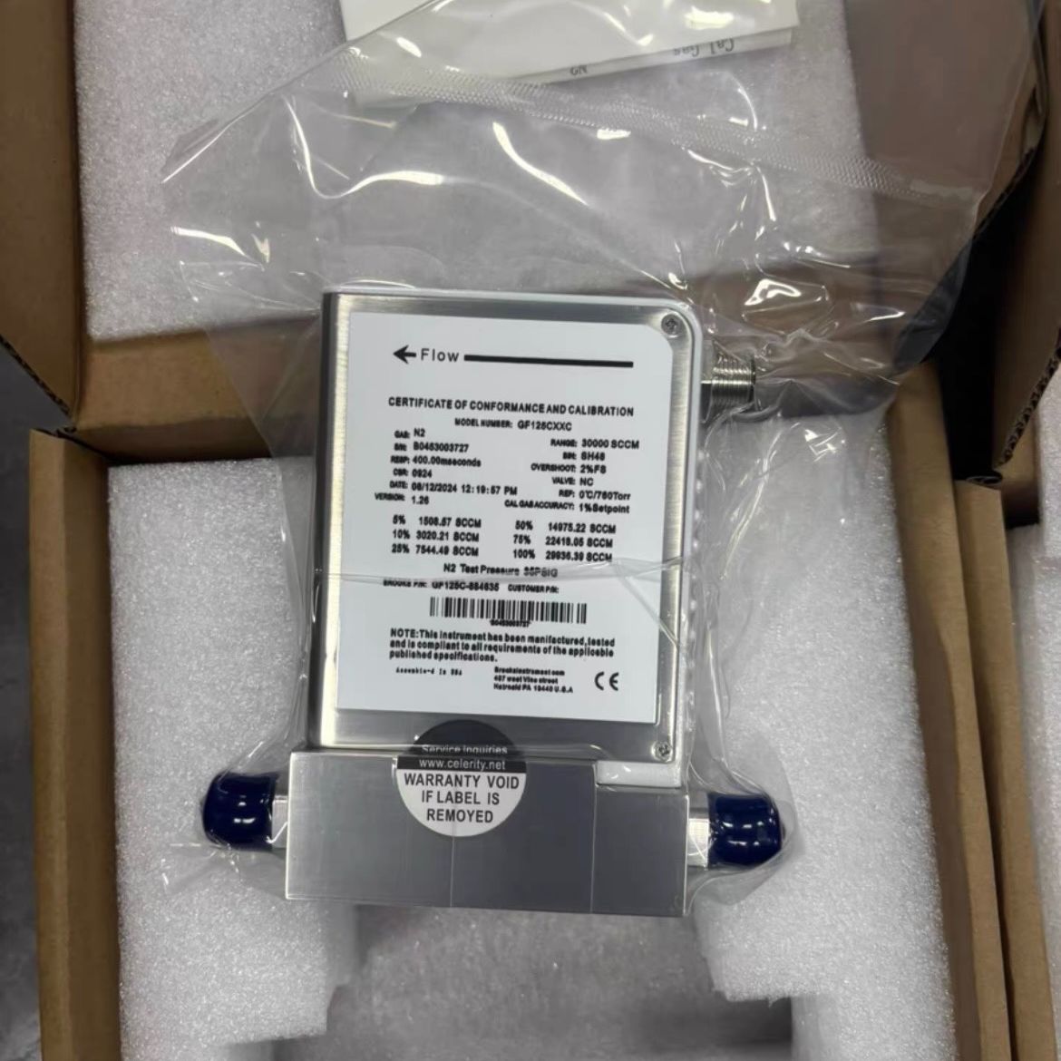 Brooks流量计GF125CXXC N2专用 量程0-