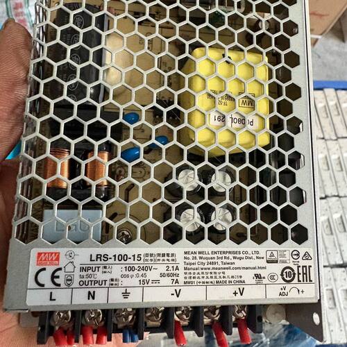 LRS-100-15台湾明纬拆机电源 15V100W工控开关
