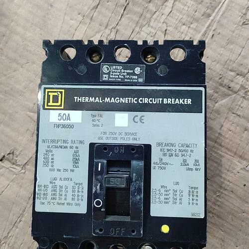Square D FAL36050 断路器 50A三相 25