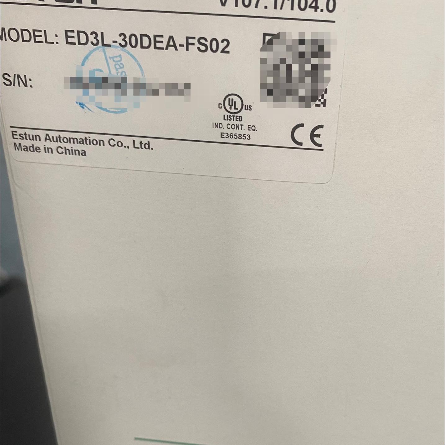 埃斯顿机器人专用伺服ED3L-30DEA-FS02