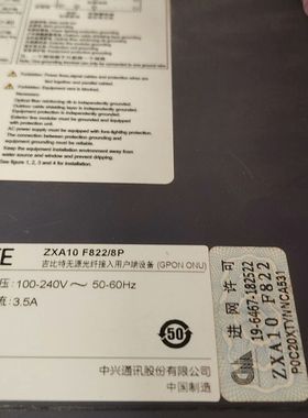 ZXA10 F822/8P-GPON  拆机POE