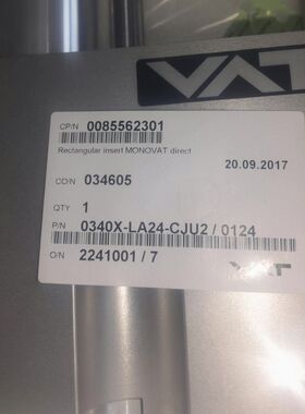 VAT阀门 MONOVAT direct 型号0340X