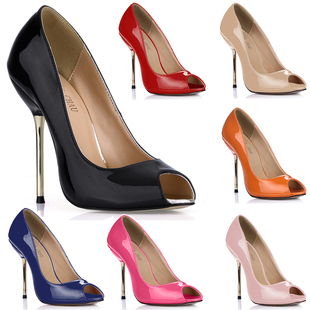 情趣伪娘2022春季年会晚装金属细高跟秀场性感夜店鞋3845-a