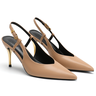 2024春夏百搭新款铁跟单鞋性感尖头晚装浅口细高跟女鞋62-CH-35