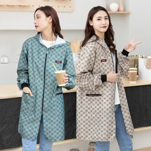 围裙厨房家用防水防油防污长袖 罩衣女耐脏工作服外穿春秋2024新款