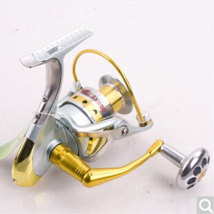 4000金属头12轴纺车轮抛竿渔轮海竿 鱼线轮 3000 狼王力将LJ2000