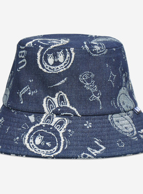 OFFWORK超好看洋气牛仔渔夫帽网红ins复古百搭圆顶男女大头围帽子