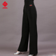 国标舞高腰交谊舞练功服裤 女拉丁舞直筒长裤 摩登舞裤 三木丹思新款
