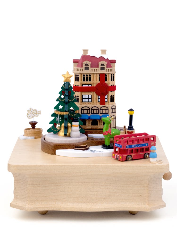 JEANCARD 뮤직 박스 나무 뮤직 박스 숲 나무 재미 관람차 소녀 소녀 크리스마스 생일 선물