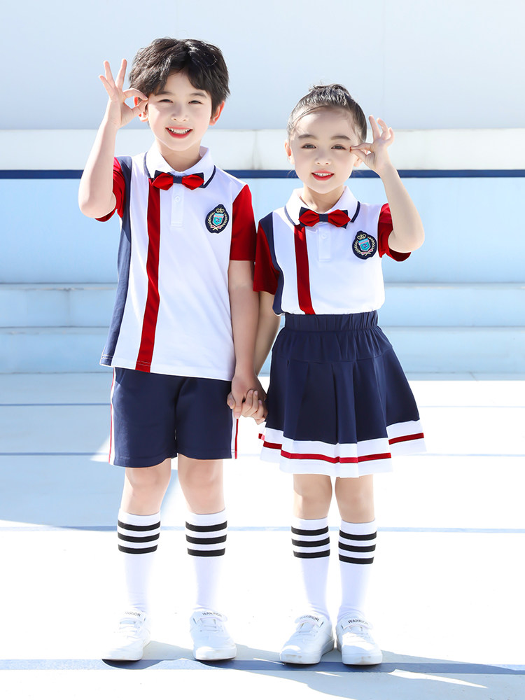 儿童校服套装小学生班服夏季英伦风幼儿园园服夏装短袖毕业拍照服