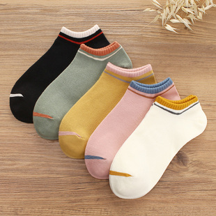 袜子夏季 女短袜低腰低帮船袜女浅口棉袜全棉少女可爱运动女袜四季