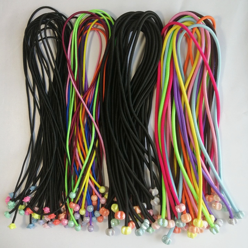 15根新款彩色圆珠发绳女孩头绳长