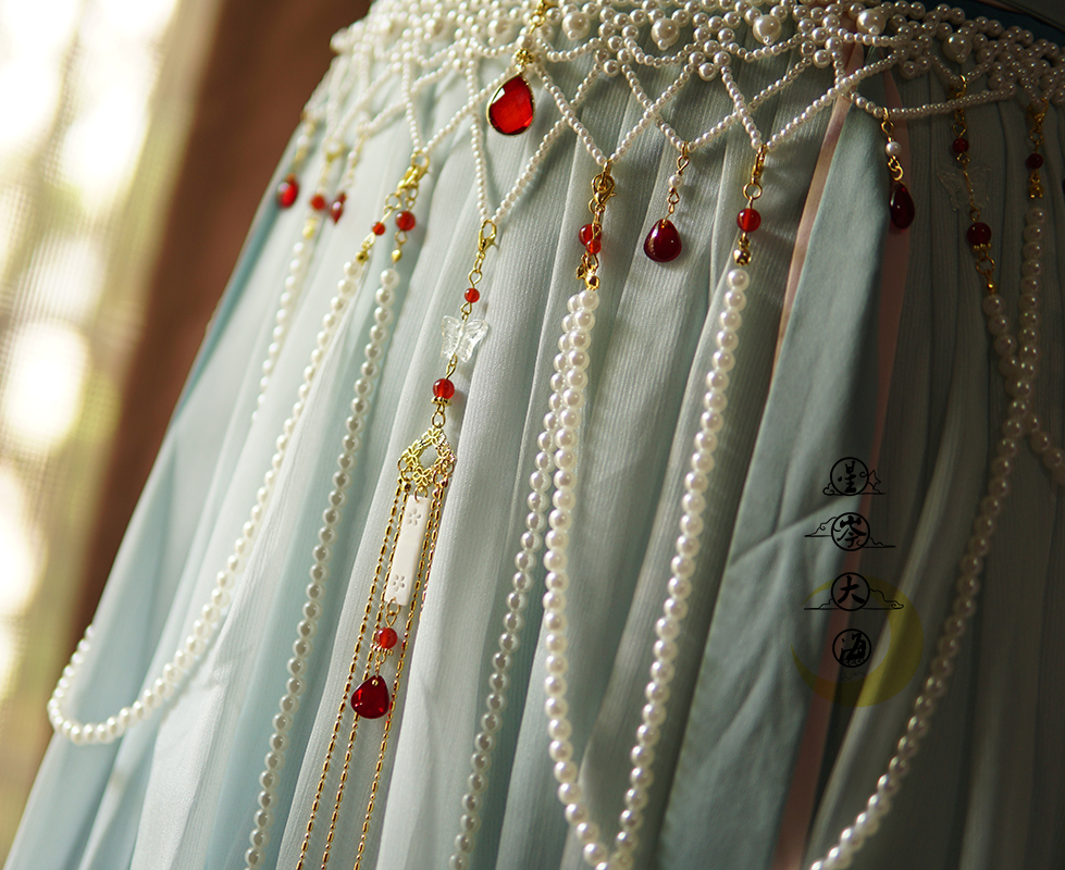 原创唐风坦领飞天璎珞包邮腰链