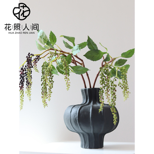 高品质仿真绿色植物垂吊商路果山萝卜果藤花艺师插花造景花材配花