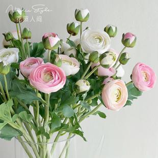 高品质花毛莨仿真花鸡蛋露莲洋牡丹绢花家居装饰摆设假花拍摄道具