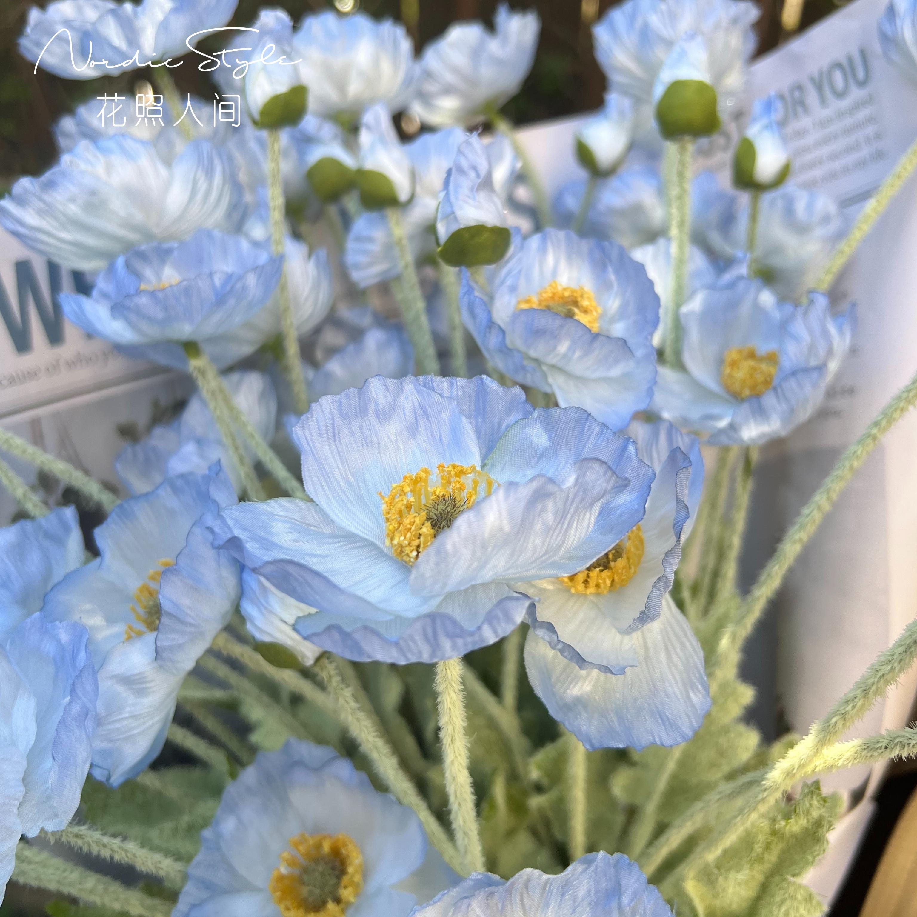 虞美人仿真花高品质冰岛罂粟桌面