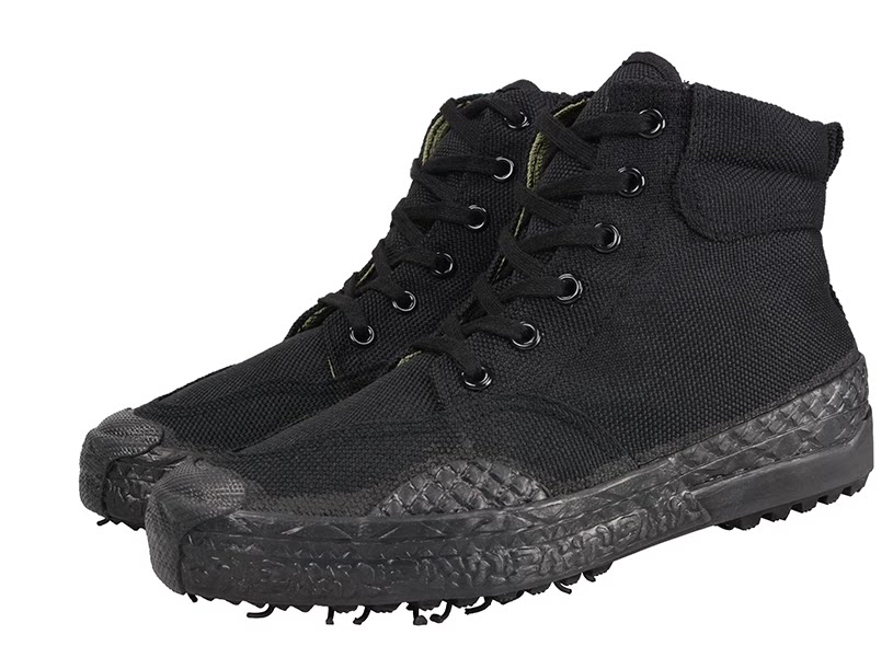 3520黑色双底高帮胶鞋男女帆布训练鞋大码4648工地劳保鞋防滑耐磨