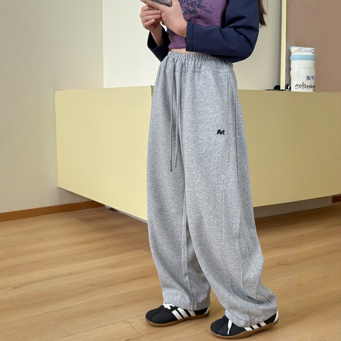 BORA波拉品牌女童裤子2026春款新款儿童休闲运动裤中大童直筒长裤