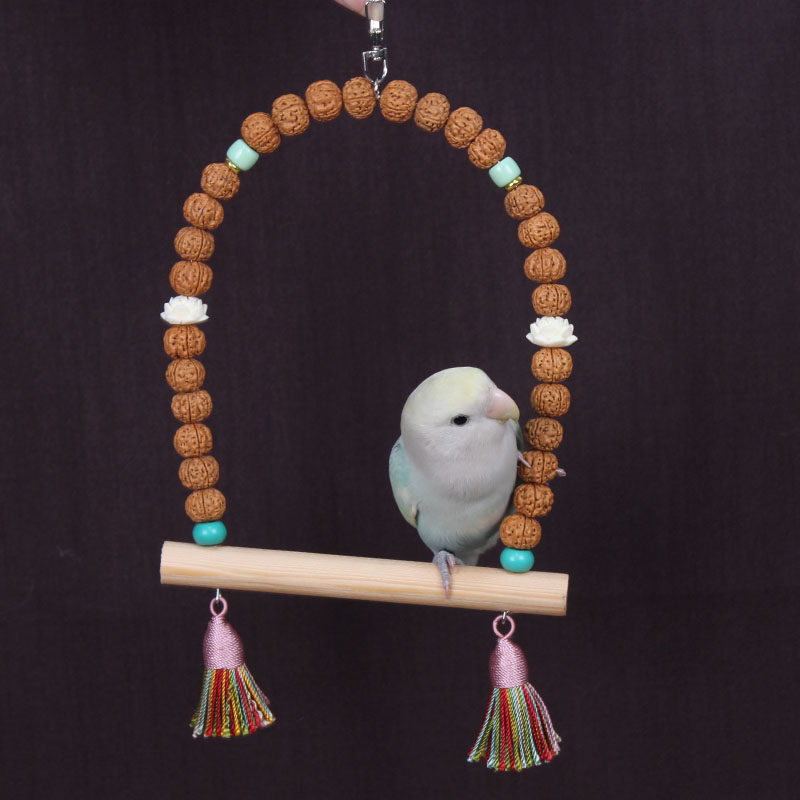 鹦鹉鸟秋千玩具木质秋千架鸟类磨牙益智互动玩具流苏装饰,宠物/宠物食品及用品,鸟秋千,淘宝优惠券,粉丝福利购,淘宝优惠卷