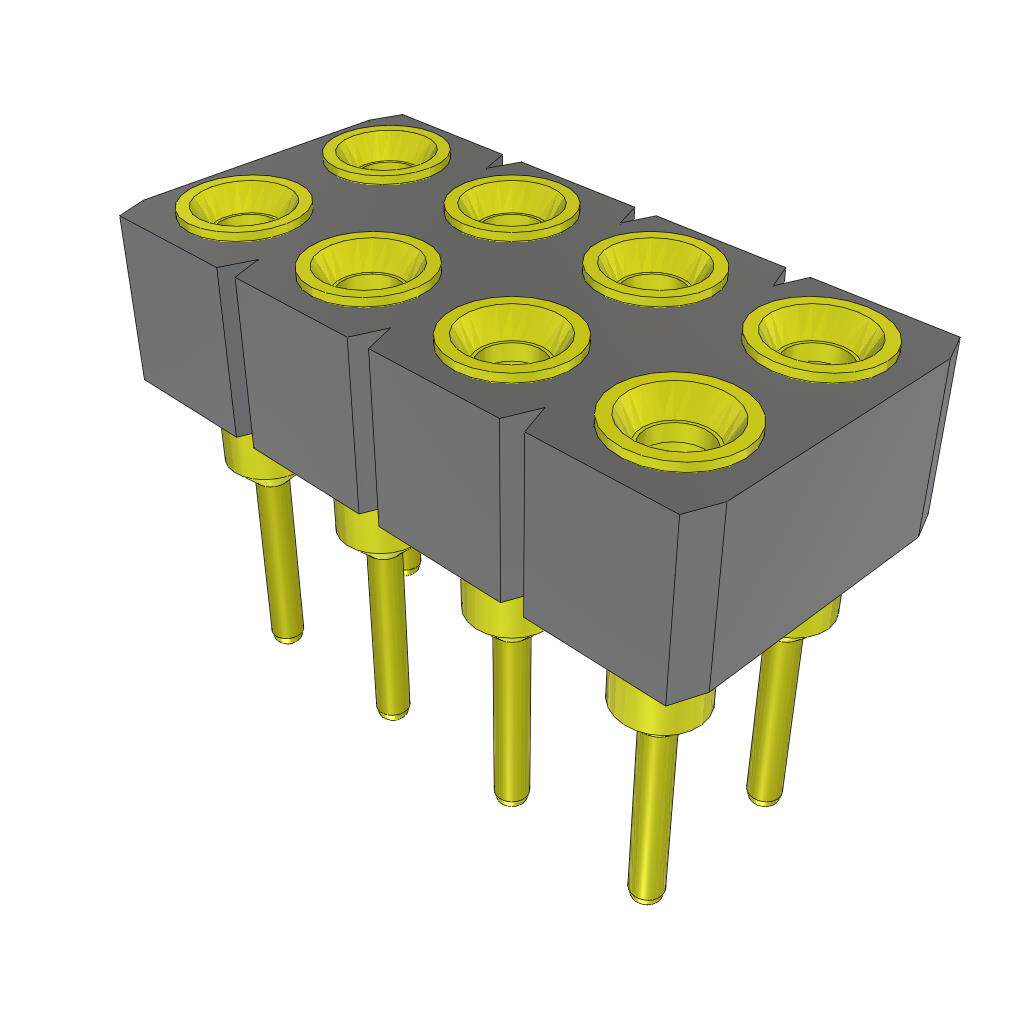 samtec申泰SD-104-G-2连接器2排8Pin2.54mm间距镀金插座