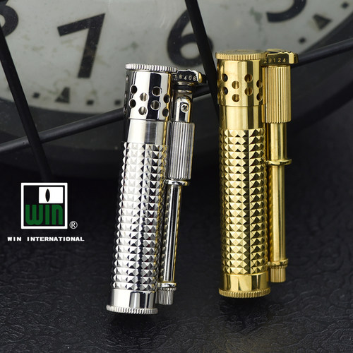 防风防水打火机WIN胜利黄铜复古