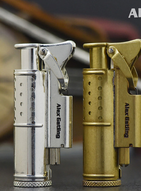 日本正品ALEX GATLING战壕复古经典打火机煤油免费刻字送礼物男士