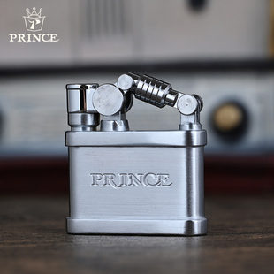 日本王子新品PRINCE磕头式黄铜砂轮煤油打火机惊喜生日礼物高级