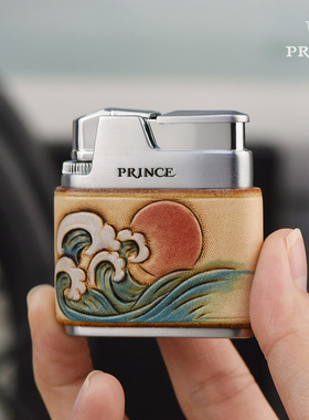 日本品牌王子/PRINCE正品 气体打火机明火创意礼品送领导男士烟具