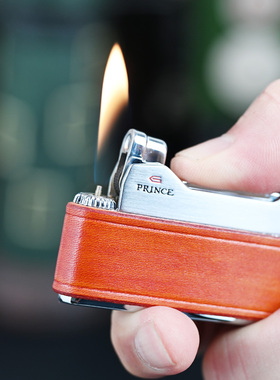 植鞣牛皮打火机皮套手工造适于日本王子88E系列气体打火机保护套