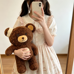 缝缝补补软萌小可怜纽扣补丁熊毛绒玩偶公仔送男生女朋友生日礼物