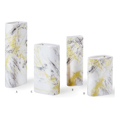 黄色欧式风客厅卧室样板房插花