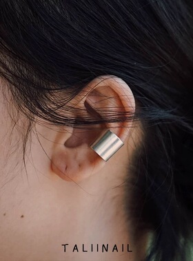 taliinail足银手工制作耳骨夹简约无耳洞耳夹