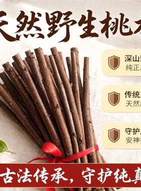 天然野生老桃树东南桃木枝桃木棍东南朝向桃枝宝宝儿童防惊护身