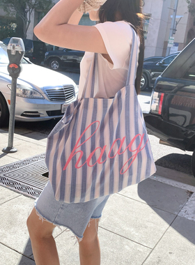 韩国直邮～Haag～单肩包～帆布包～50*31～