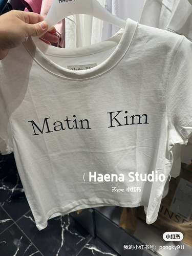 韩国直邮～matin kim～女款～半袖短袖体恤～