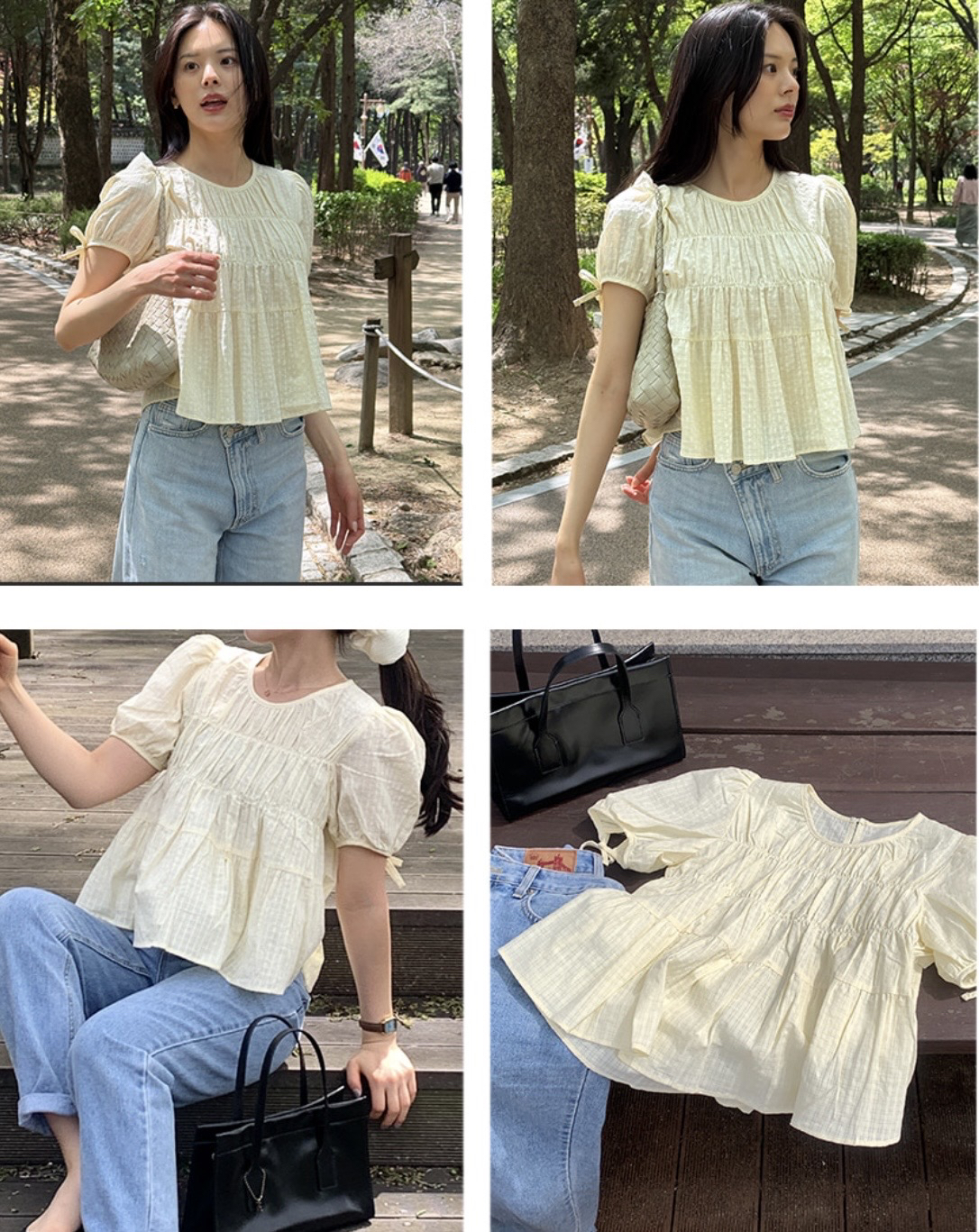 韩国直邮～TILLIDIE～上衣～长53肩33胸49.5～