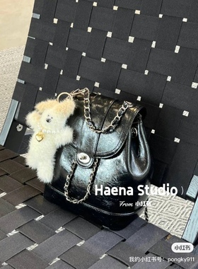 韩国直邮～cardinal red双肩包～牛皮～17*11.5*21.5