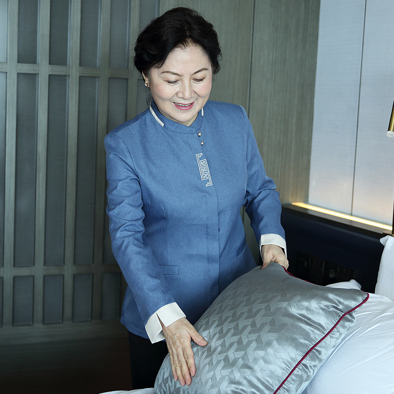 保洁服长袖酒店宾馆客房清洁员工作服秋冬装女物业售楼PA阿姨制服