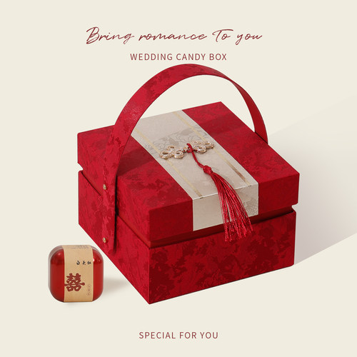 新中式结婚喜糖手提山姆定制高级感成品含糖回礼盒婚礼伴娘伴手礼 - 封面