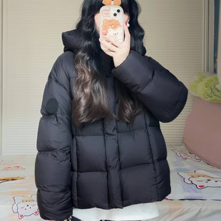 羽绒服女加厚连帽白鸭绒小个子面包服潮 云朵泡芙短款 2025冬季 新款