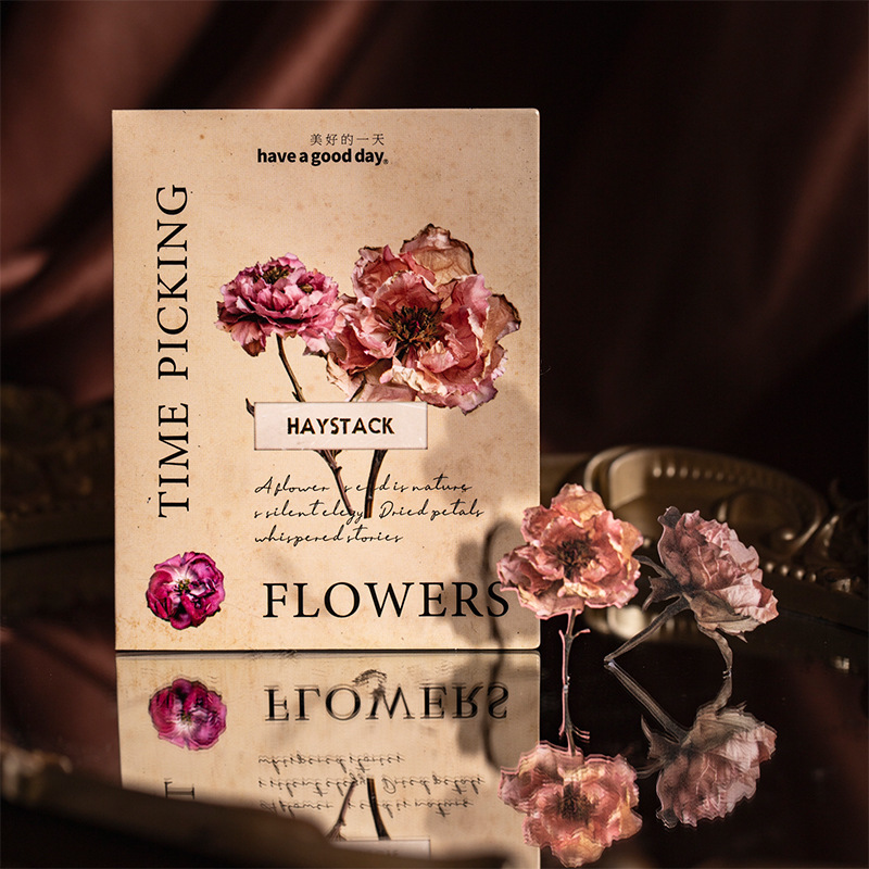 复古枯干花卉花朵枯萎枯叶贴纸