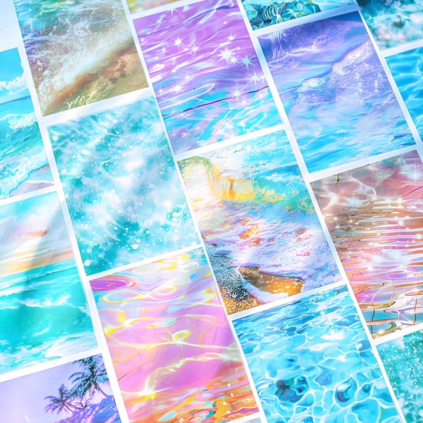 海洋水波纹梦幻唯美高颜值贴纸