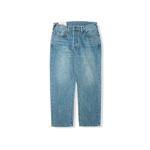 Taciturnli直筒钮扣款九分牛仔裤