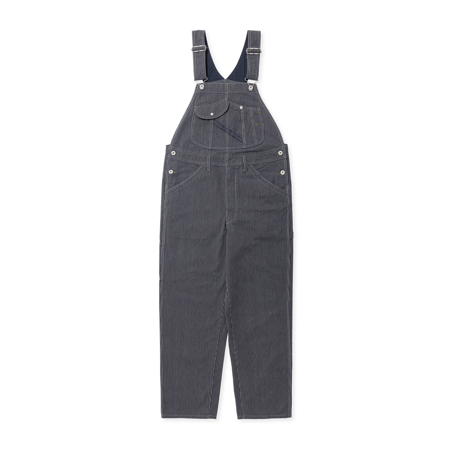 TACITURNLI条纹工装背带裤