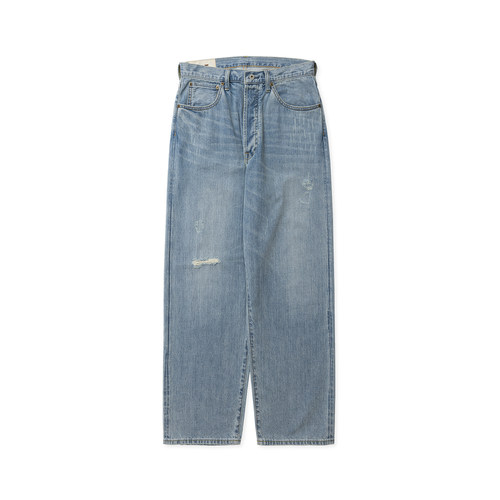 TACITURNLI 105 JEANS CRUSH 浅蓝重水洗105牛仔裤