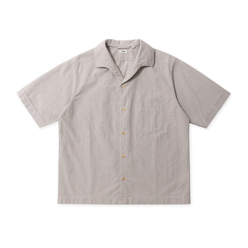 TACITURNLI STRIPE SHARK T-SHIRT 条纹鲨鱼领短袖衬衣
