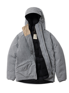 CALEDONIA W.R. DOWN JKT (1+1) 灰色卡里多尼亚户外连帽羽绒夹克