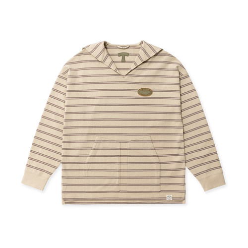 TACITURNLI KNIT MARINE PULLOVER 针织条纹水手罩衫